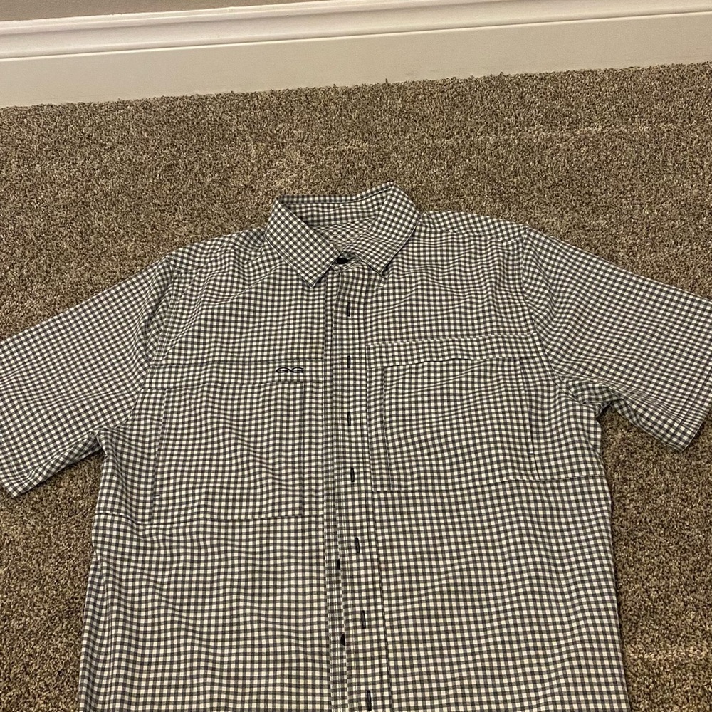 Classic Black and White Checkered Men's Shirt B1-17